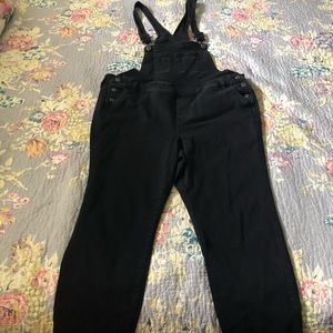 Torrid Premium Denim Black Skinny Leg Overalls